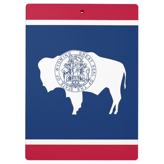 Patriottisch Klembord met vlag van Wyoming, Vereni (Achterkant)