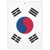 Patriottisch klembord met vlag van Zuid-Korea (Achterkant)