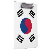 Patriottisch klembord met vlag van Zuid-Korea (Rechts)