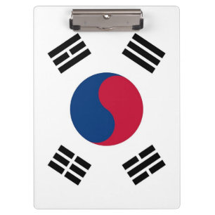 Patriottisch klembord met vlag van Zuid-Korea