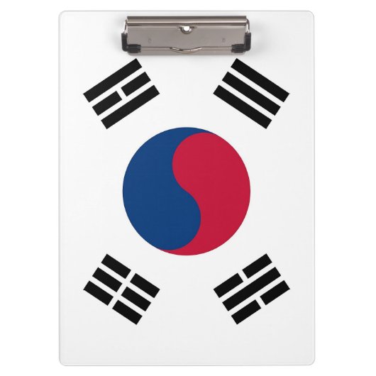 Patriottisch klembord met vlag van Zuid-Korea (Voorkant)