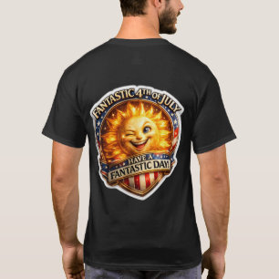 Patriottisch knipogende zoon vierde juli viering b t-shirt