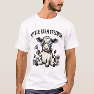 Patriottisch Koe Shirt Vintage 4 juli Boerderij On