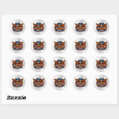 Patriottisch koperen vleugels van vrijheidssymbool ronde sticker (Vel)