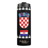 Patriottisch Kroatië reist Mug, Kroatische vlag Thermosbeker (Voorkant)
