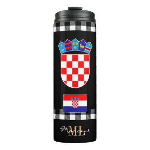 Patriottisch Kroatië reist Mug, Kroatische vlag Thermosbeker