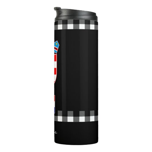 Patriottisch Kroatië reist Mug, Kroatische vlag Thermosbeker (Geroteerd rechts)