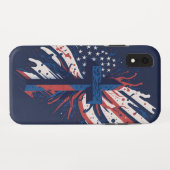 Patriottisch Kruis Case-Mate iPhone Case (Achterkant (horizontaal))