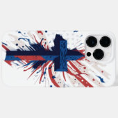Patriottisch Kruis Case-Mate iPhone Case (Achterkant (horizontaal))