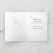 Patriottisch kruis en vlag bedankkaart (Binnen)