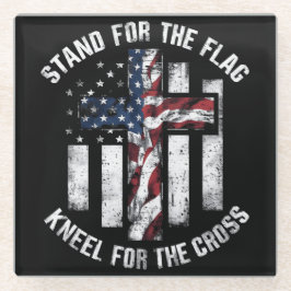 Patriottisch Kruis Glazen Onderzetter