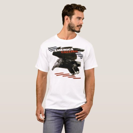 patriottisch kunstwerk - Amerika Roeping T-shirt (Voorkant volledig)