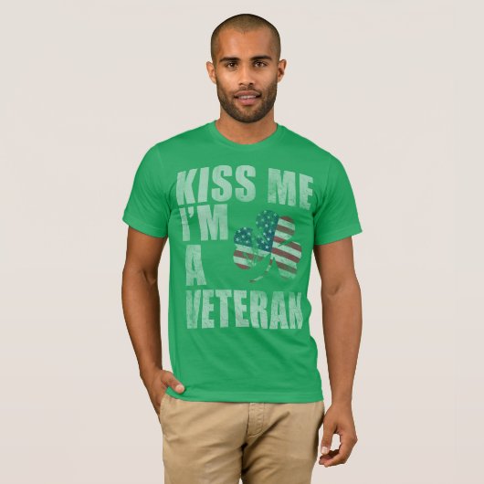 Patriottisch Kus Ik ben een veteraan T-shirt (Voorkant volledig)