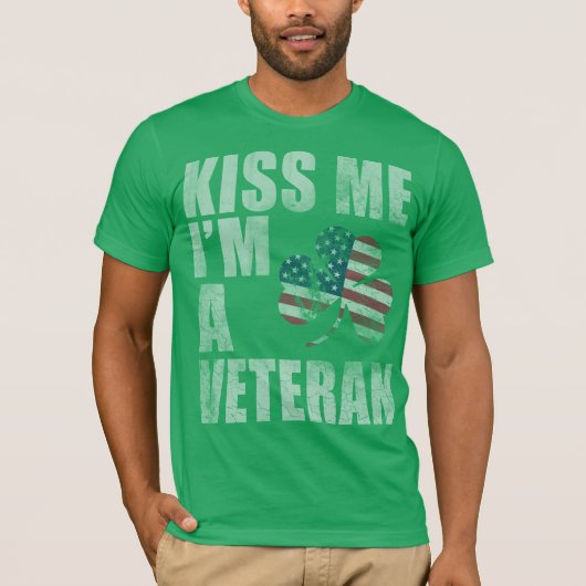 Patriottisch Kus Ik ben een veteraan T-shirt (Voorkant)