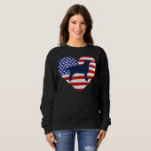 Patriottisch labrador silhouet trui (Voorkant volledig)