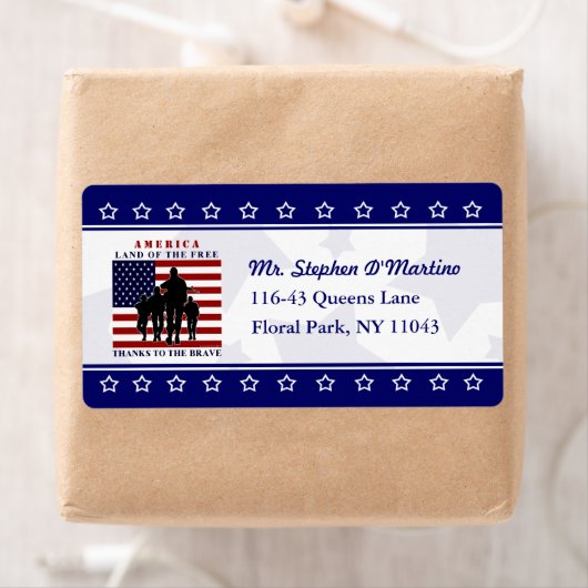 Patriottisch land met gratis verzendlabel (Insitu)