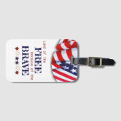 Patriottisch land van de Vrije Bunting Bagagelabel (Voorkant (horizontaal))