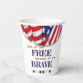 Patriottisch land van de Vrije Bunting Papieren Bekers (Achterkant)