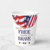 Patriottisch land van de Vrije Bunting Papieren Bekers (Voorkant)