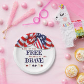 Patriottisch land van de Vrije Bunting Papieren Bordje (Feest)