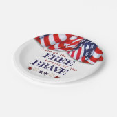 Patriottisch land van de Vrije Bunting Papieren Bordje (Gekanteld)