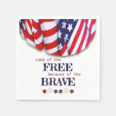 Patriottisch land van de Vrije Bunting Servet (Voorkant)