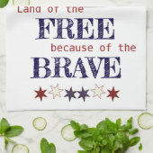 Patriottisch land van de Vrije Bunting Theedoek (Gevouwen)