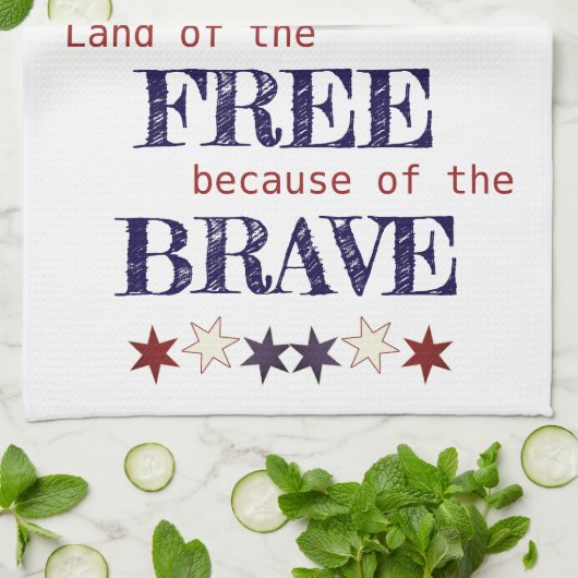 Patriottisch land van de Vrije Bunting Theedoek (Gevouwen)