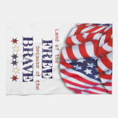 Patriottisch land van de Vrije Bunting Theedoek (Horizontaal)