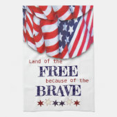 Patriottisch land van de Vrije Bunting Theedoek (Verticaal)