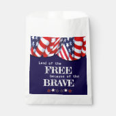 Patriottisch land van de Vrije Rode Blauwe Bunting Bedankzakje (Voorkant)