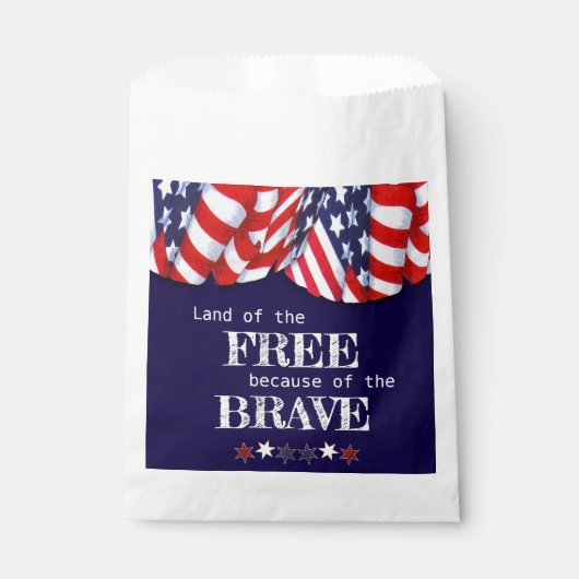 Patriottisch land van de Vrije Rode Blauwe Bunting Bedankzakje (Voorkant)