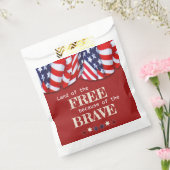 Patriottisch land van de Vrije Rode Blauwe Bunting Bedankzakje (Gezegeld)