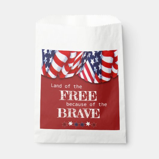 Patriottisch land van de Vrije Rode Blauwe Bunting Bedankzakje (Voorkant)