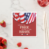 Patriottisch land van de Vrije Rode Blauwe Bunting Servet (Insitu)