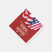 Patriottisch land van de Vrije Rode Blauwe Bunting Servet (Hoek)