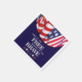 Patriottisch land van de Vrije Rode Blauwe Bunting Servet (Hoek)