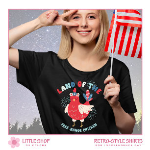 Patriottisch land van scharrelkippen t-shirt