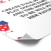 Patriottisch laten we een Baby Baby shower Game te Poster (Hoek)