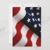 Patriottisch, legant USA Flag Gold Rehearsal Dinne Kaart (Achterkant)