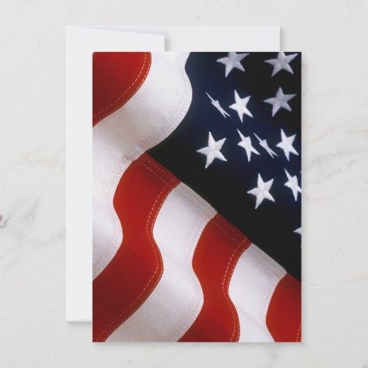 Patriottisch, legant USA Flag Gold Rehearsal Dinne Kaart (Achterkant)