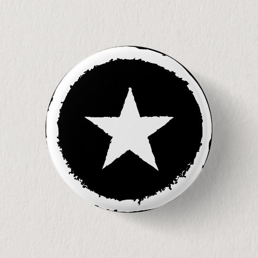 Patriottisch Leger Oorlog Witte Ster Symbool Teken Ronde Button 3,2 Cm (Voorkant)