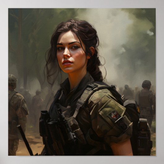 Patriottisch Leger Soldaat Poster | Steun onze tro (Voorkant)