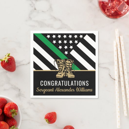 Patriottisch leger van het leger voor groene lijnv servet (Insitu)