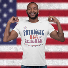 Patriottisch lerarenshirt 4 juli Teacher's Day T-shirt