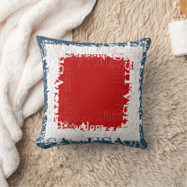 Patriottisch Liberty Square Rood Wit & Blauw Kussen