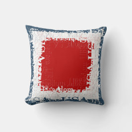 Patriottisch Liberty Square Rood Wit & Blauw Kussen