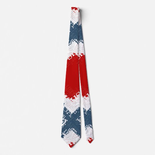 Patriottisch Liberty Square Rood Wit & Blauw Stropdas (Voorkant)