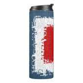 Patriottisch Liberty Square Rood Wit & Blauw Thermosbeker (Gedraaid links)
