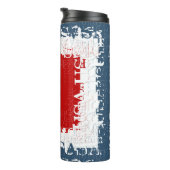 Patriottisch Liberty Square Rood Wit & Blauw Thermosbeker (Geroteerd rechts)